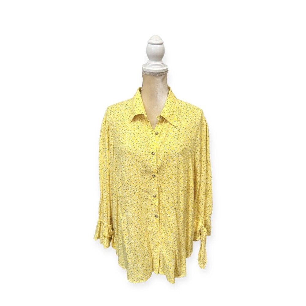 Yellow Button-Down Women's Blouse